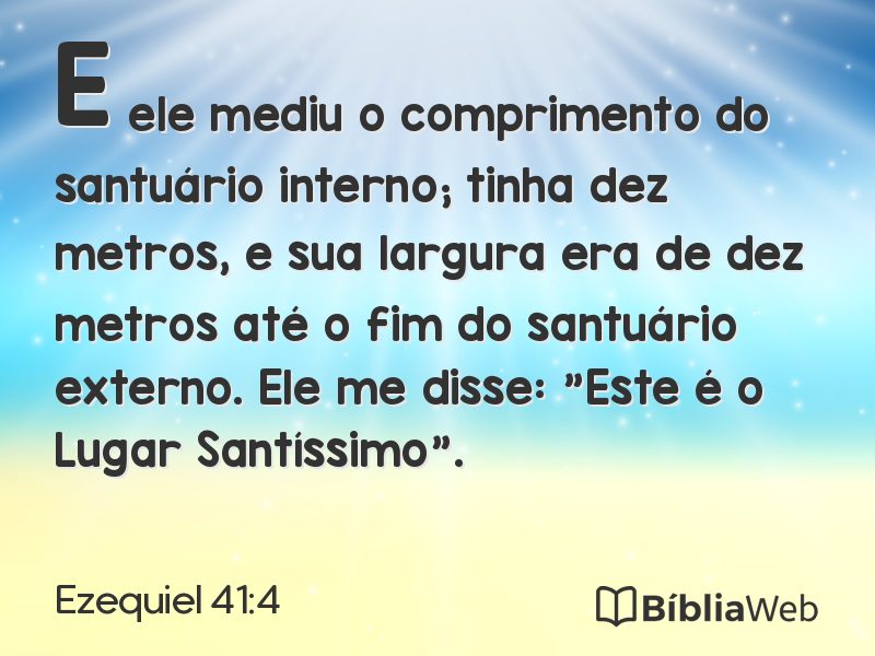 Ezequiel 41:4 em imagem para compartilhar