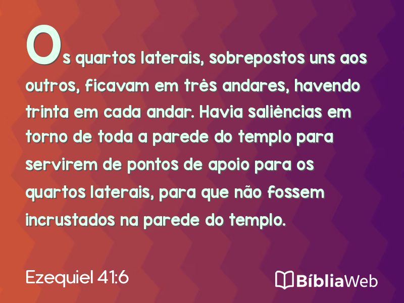 Ezequiel 41:6 em imagem para compartilhar