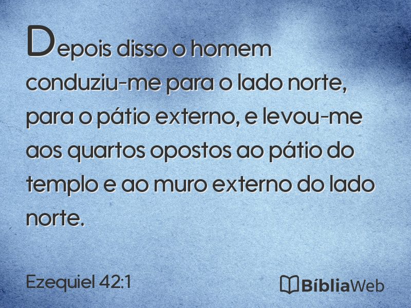 Ezequiel 42:1 em imagem para compartilhar