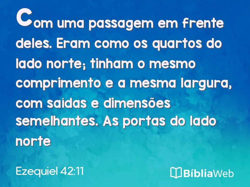 Ezequiel 42:11 em imagem para compartilhar