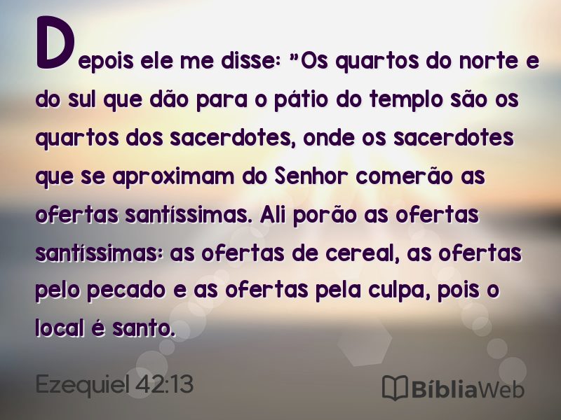 Ezequiel 42:13 em imagem para compartilhar