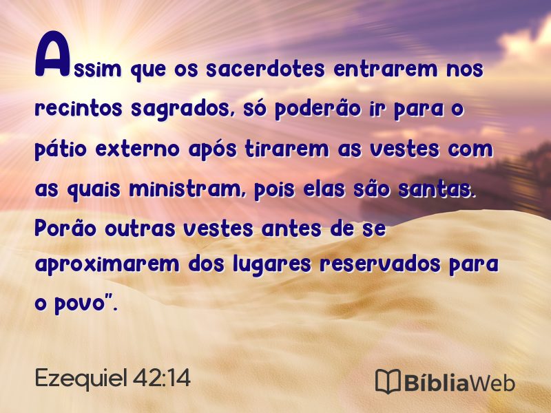 Ezequiel 42:14 em imagem para compartilhar