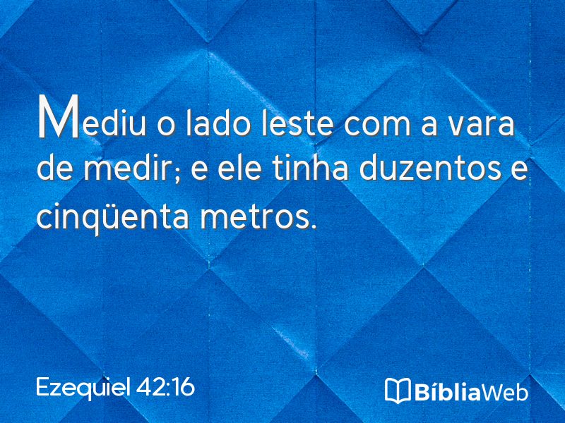 Ezequiel 42:16 em imagem para compartilhar