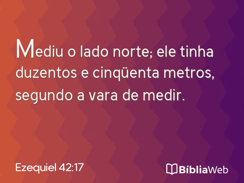Ezequiel 42:17 em imagem para compartilhar