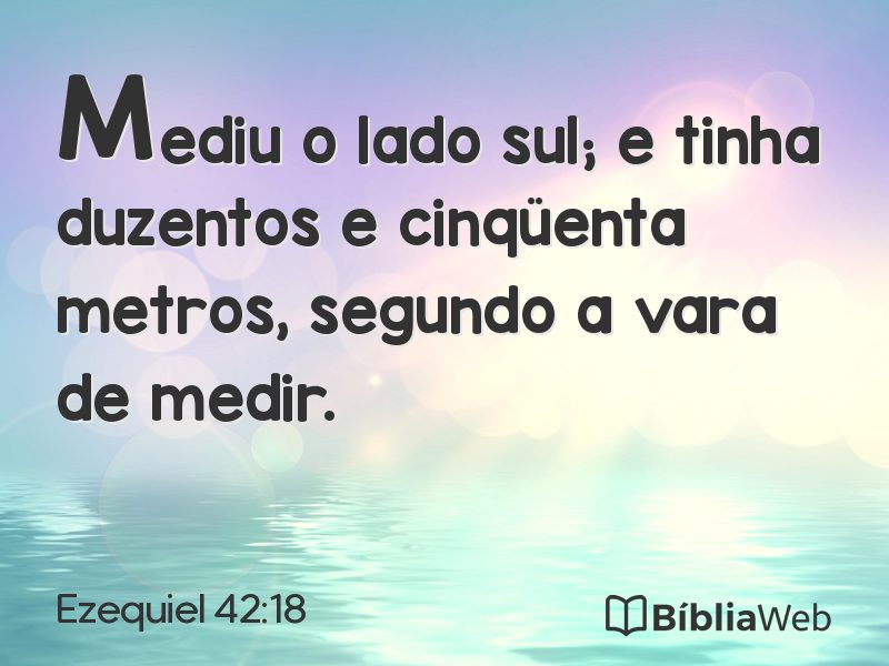 Ezequiel 42:18 em imagem para compartilhar