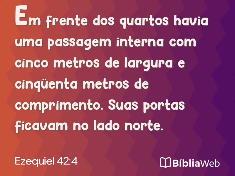 Ezequiel 42:4 em imagem para compartilhar