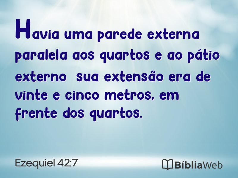 Ezequiel 42:7 em imagem para compartilhar
