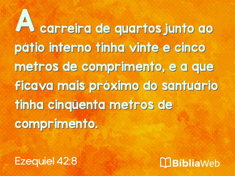 Ezequiel 42:8 em imagem para compartilhar