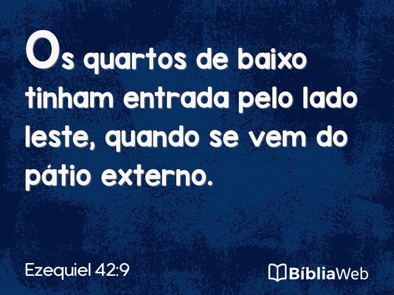 Ezequiel 42:9 em imagem para compartilhar
