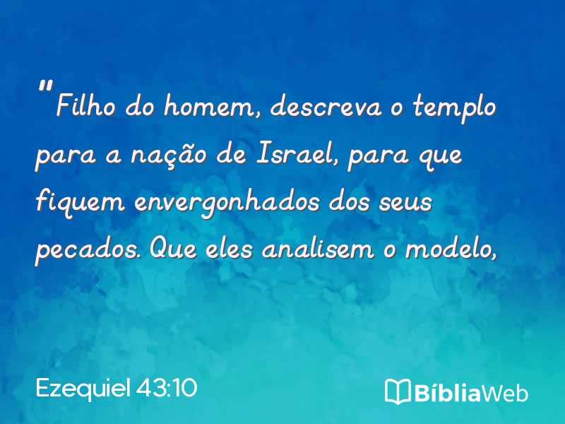 Ezequiel 43:10 em imagem para compartilhar