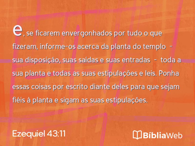 Ezequiel 43:11 em imagem para compartilhar
