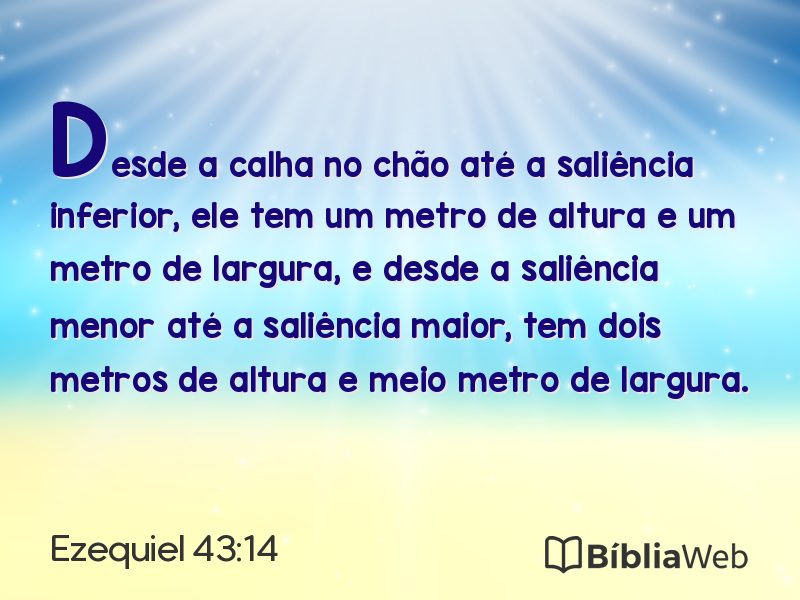 Ezequiel 43:14 em imagem para compartilhar