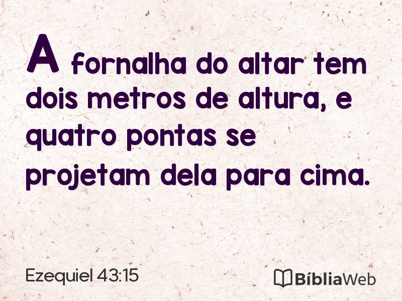Ezequiel 43:15 em imagem para compartilhar