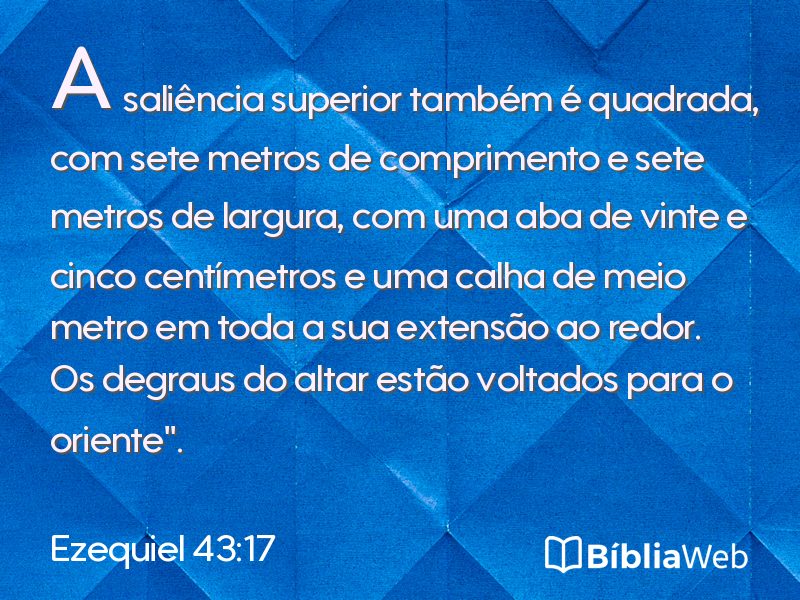 Ezequiel 43:17 em imagem para compartilhar