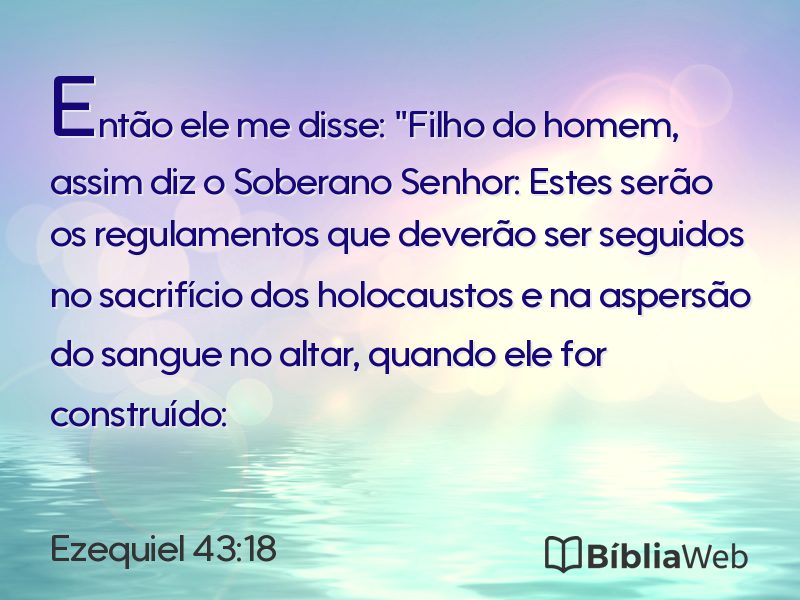 Ezequiel 43:18 em imagem para compartilhar