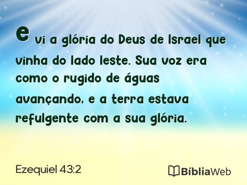 Ezequiel 43:2 em imagem para compartilhar