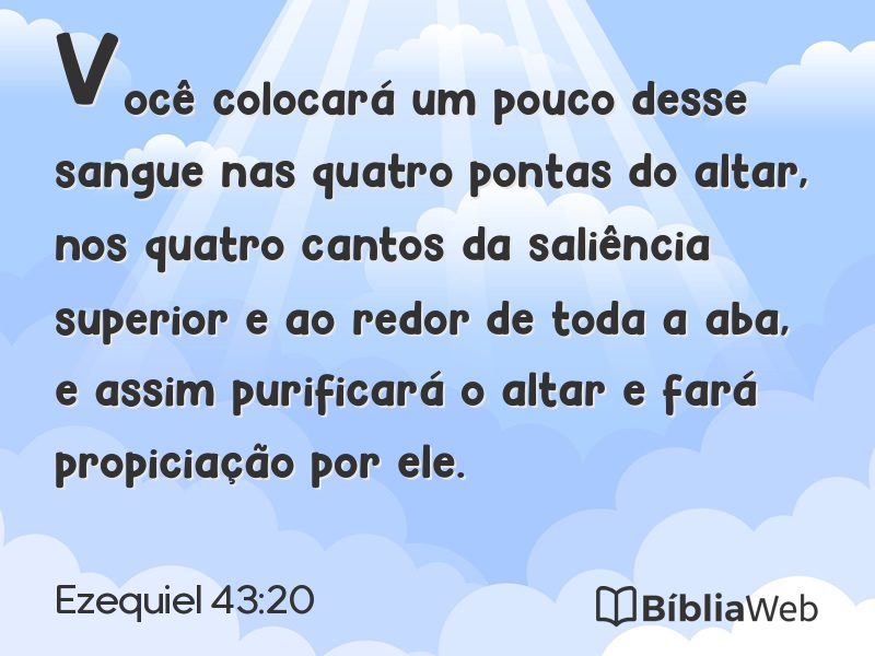 Ezequiel 43:20 em imagem para compartilhar