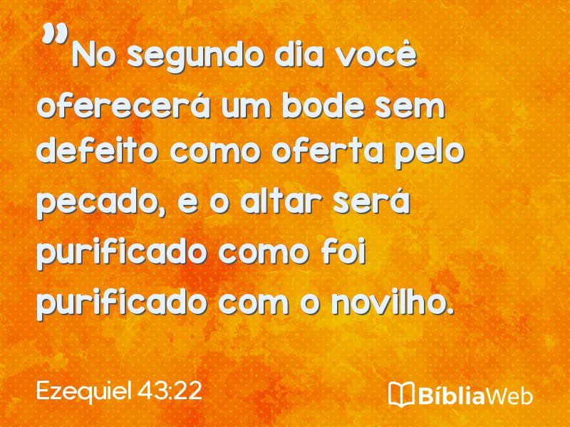 Ezequiel 43:22 em imagem para compartilhar