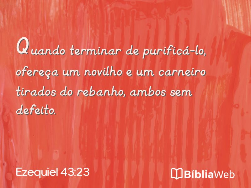 Ezequiel 43:23 em imagem para compartilhar