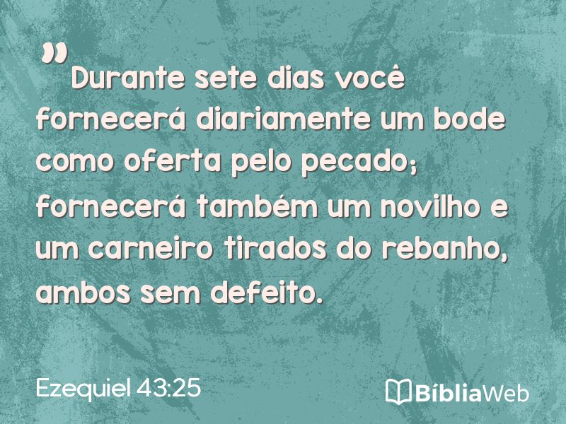 Ezequiel 43:25 em imagem para compartilhar