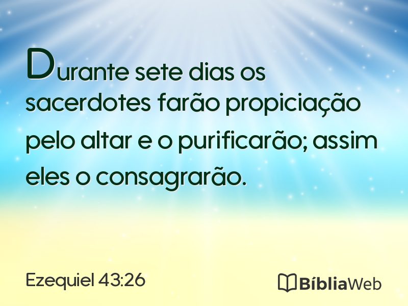 Ezequiel 43:26 em imagem para compartilhar