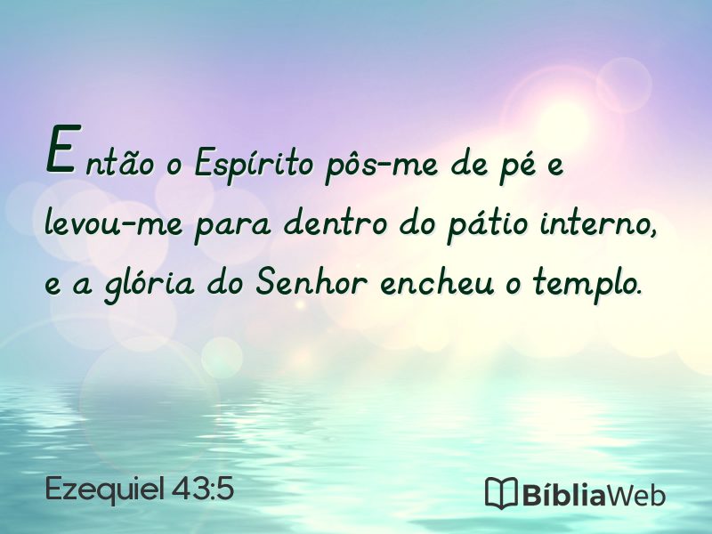 Ezequiel 43:5 em imagem para compartilhar