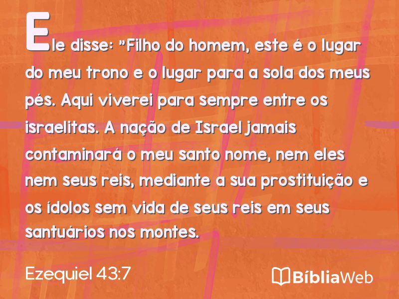 Ezequiel 43:7 em imagem para compartilhar