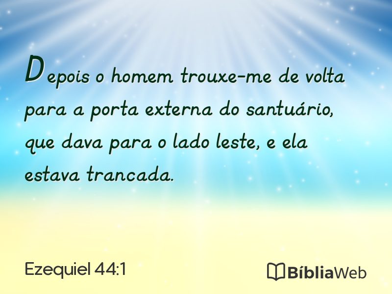 Ezequiel 44:1 em imagem para compartilhar
