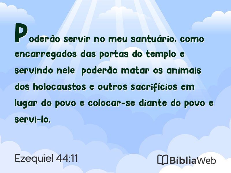 Ezequiel 44:11 em imagem para compartilhar