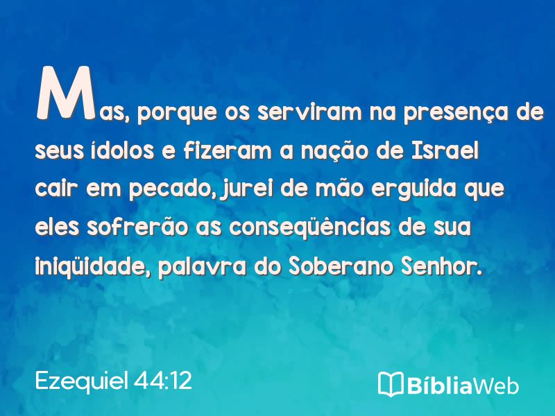 Ezequiel 44:12 em imagem para compartilhar