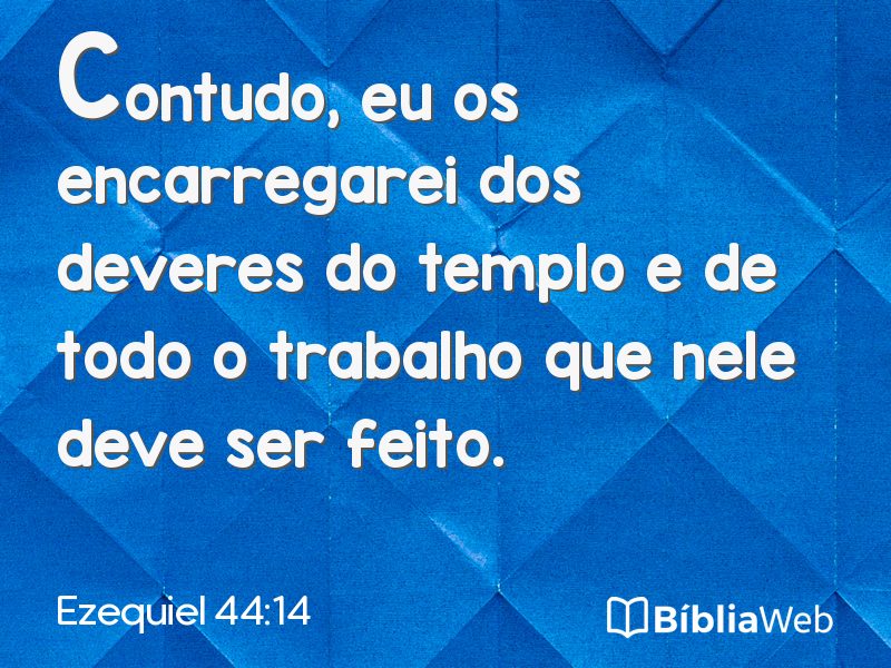 Ezequiel 44:14 em imagem para compartilhar