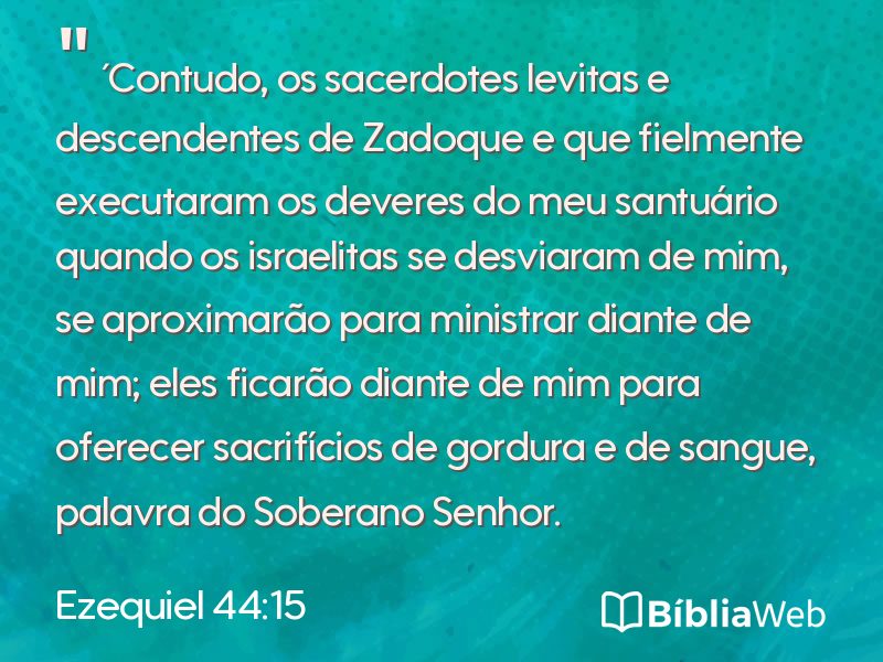 Ezequiel 44:15 em imagem para compartilhar