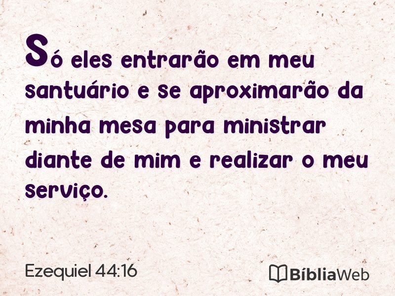 Ezequiel 44:16 em imagem para compartilhar