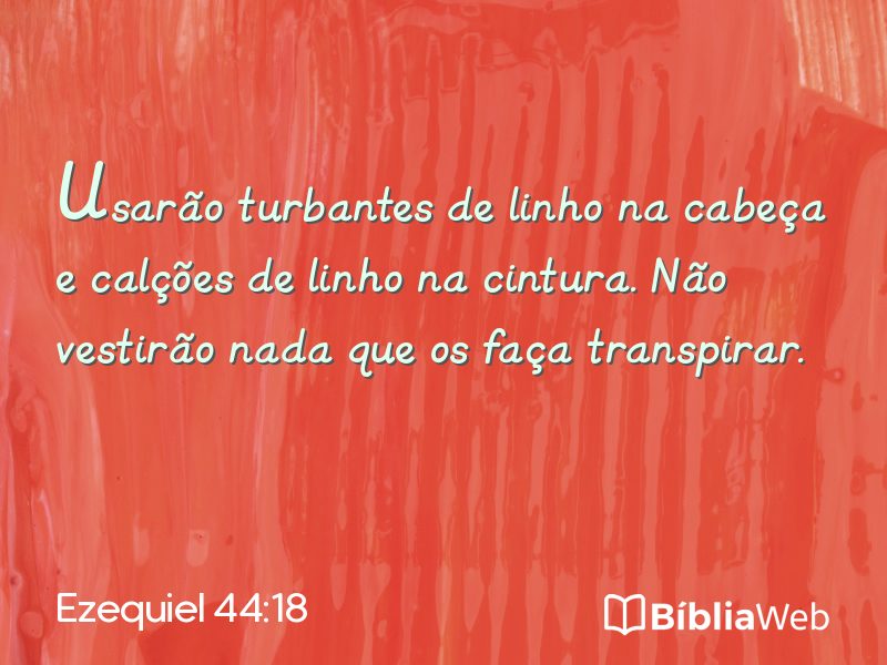 Ezequiel 44:18 em imagem para compartilhar
