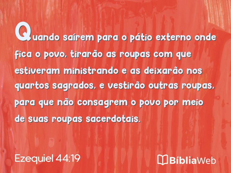 Ezequiel 44:19 em imagem para compartilhar