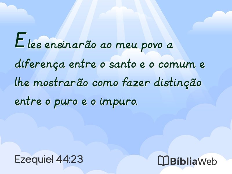 Ezequiel 44:23 em imagem para compartilhar