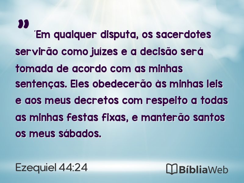 Ezequiel 44:24 em imagem para compartilhar