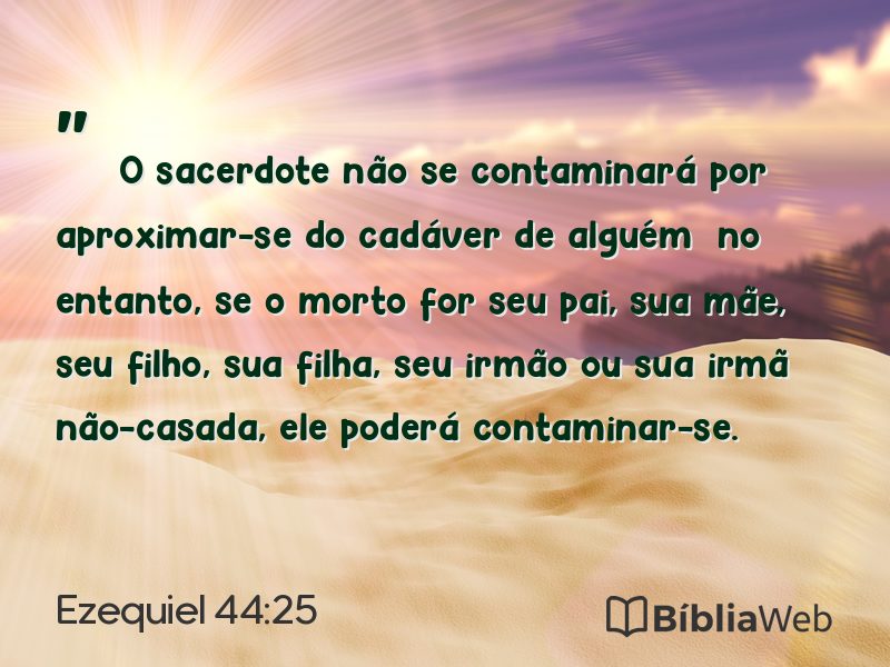 Ezequiel 44:25 em imagem para compartilhar