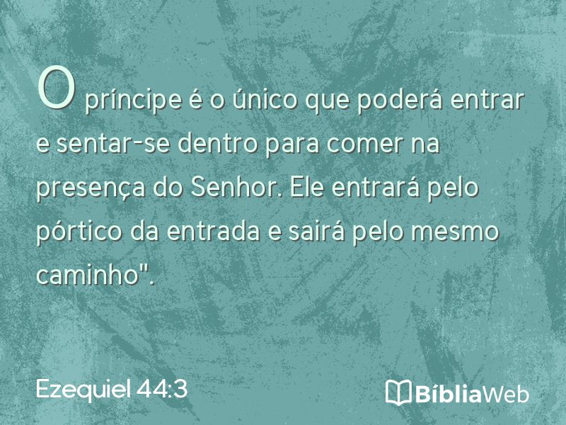 Ezequiel 44:3 em imagem para compartilhar