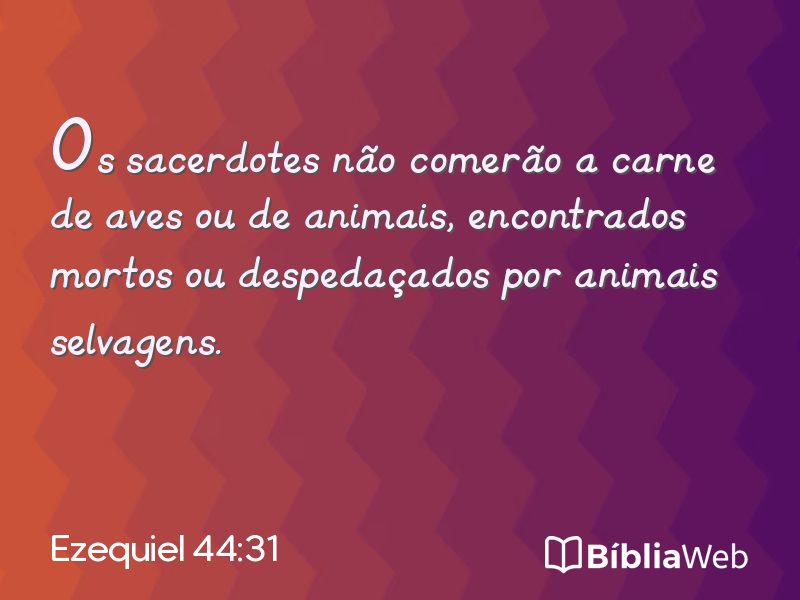 Ezequiel 44:31 em imagem para compartilhar