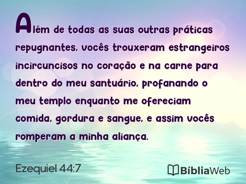 Ezequiel 44:7 em imagem para compartilhar