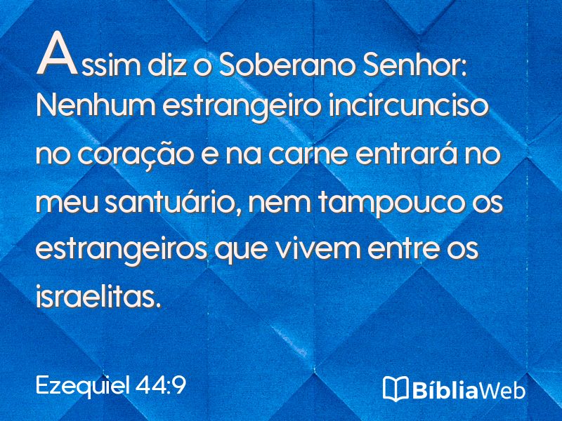 Ezequiel 44:9 em imagem para compartilhar