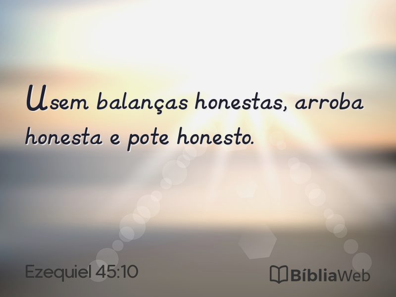 Ezequiel 45:10 em imagem para compartilhar