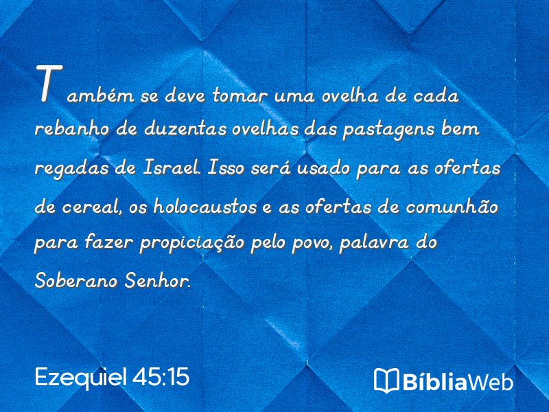 Ezequiel 45:15 em imagem para compartilhar