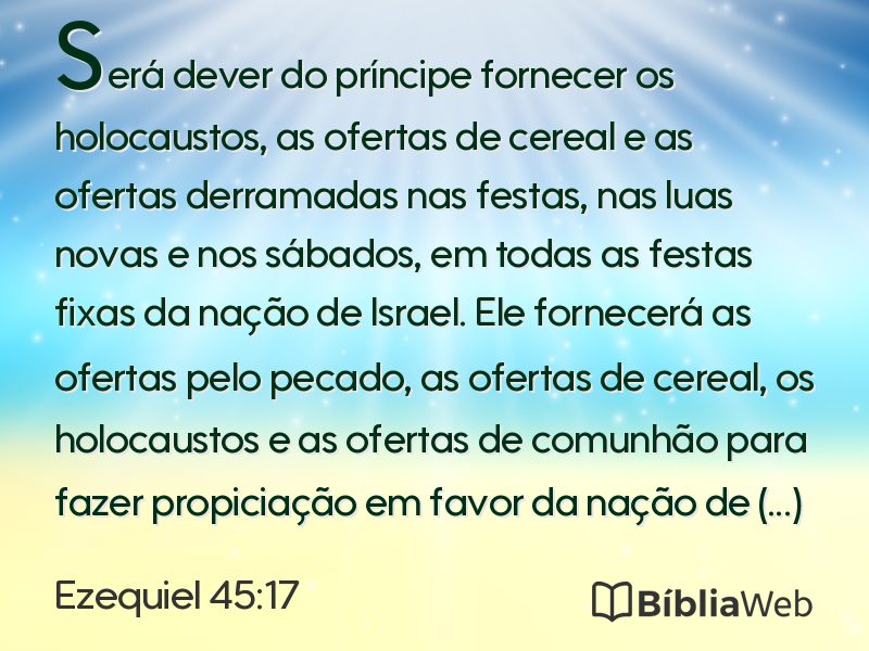 Ezequiel 45:17 em imagem para compartilhar