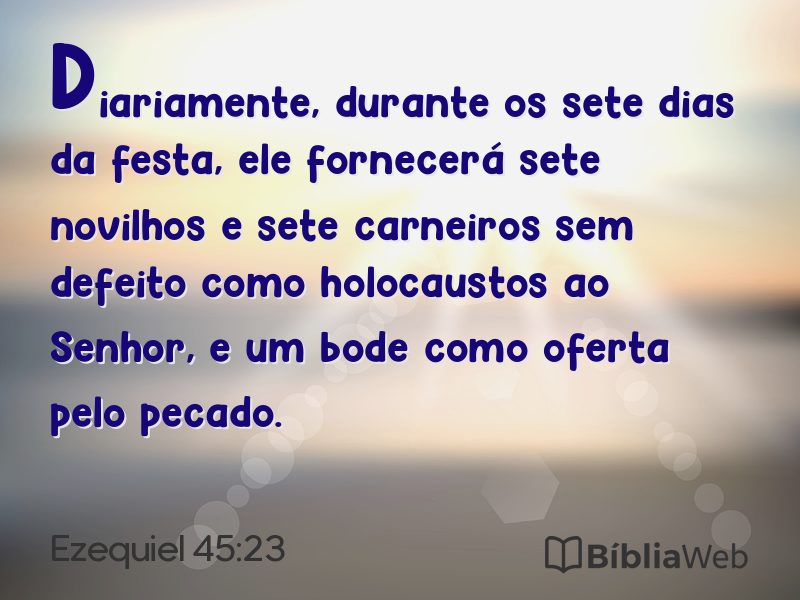 Ezequiel 45:23 em imagem para compartilhar
