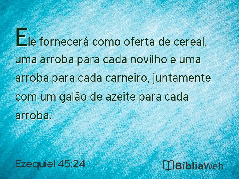 Ezequiel 45:24 em imagem para compartilhar