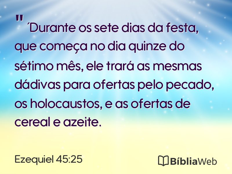 Ezequiel 45:25 em imagem para compartilhar