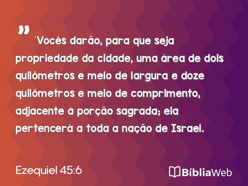 Ezequiel 45:6 em imagem para compartilhar