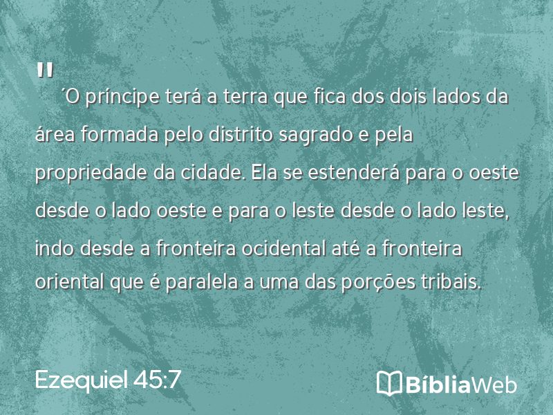 Ezequiel 45:7 em imagem para compartilhar